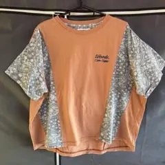 CUBE SUGAR ペイズリー切替 半袖カットソー