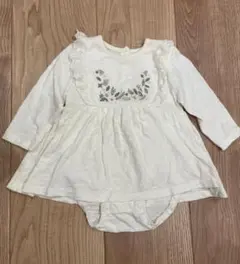 バースデイ ママラク 花柄刺繍 ロンパース 80