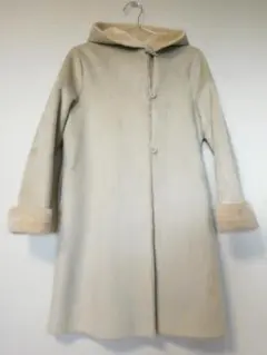 URBAN RESEARCH ROSSO ムートン調 ロングコートフード付