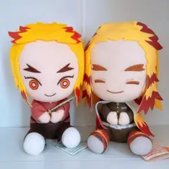美品　鬼滅の刃　ぽふっとぬいぐるみ　煉獄杏寿郎　2体　Demon slayer