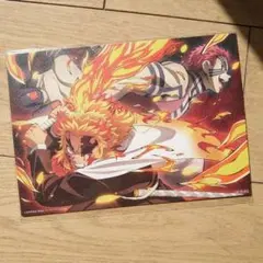 鬼滅の刃 無限列車編 A5イラストカード(煉獄杏寿郎と猗窩座の死闘)