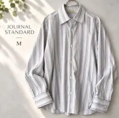 ジャーナルスタンダード　ストライプシャツ　紫　M