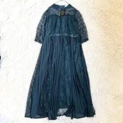 レースレディース　大きいサイズ　オケージョンドレス　ロングワンピース　3L