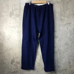 B995古着　無地パンツ　パジャマパンツ　紺　90s Y2K