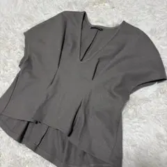 【美品】mizuiro ind ミズイロインド Vネック レイヤード風 日本製