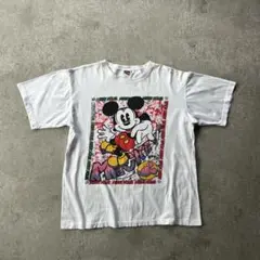 90s- ディズニー ミッキーマウス tシャツ ホワイト L相当