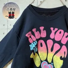 メンズ スウェット トレーナー S ネイビーUS古着