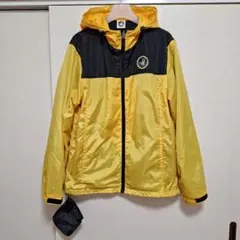 イエロー/ブラック フード付きナイロンジャケット L