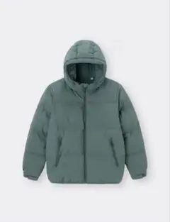 【美品】GU ヒートパデッドブルゾン Lサイズ グリーン