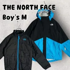 ノースフェイス マウンテンパーカー ドライベント 刺繍ロゴ ブラック キッズ M