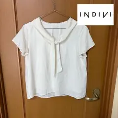 INDIVI 半袖ブラウス ホワイト サイズ38のサムネイル