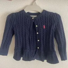 Ralph Lauren ケーブルニット カーディガン ネイビー