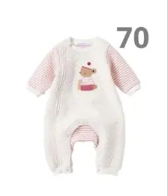 ファミリア　キルト刺繍カバーオール