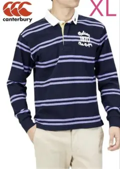 カンタベリー 長袖 ラガーシャツ XL 美品 ブルーパープル GOLDWIN製