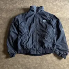 KingLouie ADT 刺繍 ナイロンジャケット XL ネイビー　メンズ古着