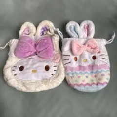 ハローキティ　巾着セット　イースター