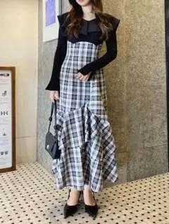 dazzlin アシメマーメイドコルセットワンピース