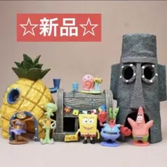 ☆新品☆ スポンジボブ アクアリウム ハウス1点＋フィギュア6体 セット