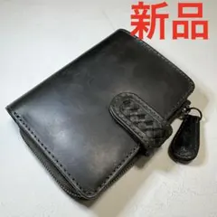 新品 ノマドイ L字ファスナー縦型折り財布 ダークグリーン 緑 財布 フラップ付のサムネイル