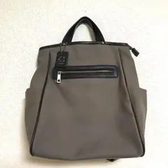 【el:ment】エルメント フェリシモ 多機能 2WAY リュック グレージュ