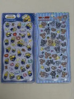ミニオン　トムジェリ　プチドロップステッカー　2枚セット