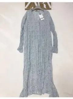 匿名配送　新品　ZARA シフォン　セミシアー　プリーツ　ワンピ　カーディガン