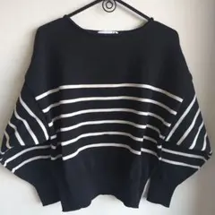 LAKOLE ボーダートップス 黒白 Mサイズ