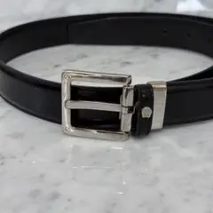 AIGNER アイグナー ベルト 本革 ブラック シルバー ドレスベルトのサムネイル