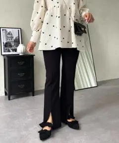 新品prose verse【-3kg見え！】フロントスリットパンツ　PM