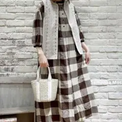 サマンサモスモス／前後着リバーシブルレースベスト／キナリ