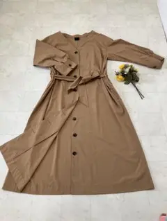 Spick & Span リネン混シャツワンピース ネイビー 38 - メルカリ