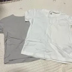 90サイズ Tシャツ 2枚セット グレー ホワイト