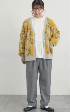 SM2 【帯電防止】ウール混テーパードパンツ　Lサイズ