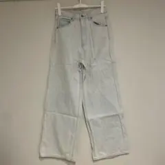 GU ハイウエストセミワイドジーンズ　M