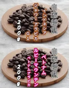 【インドネシア】ジャワ・アラビカＧ１【ベトナム】ルビーマウンテン⑧ 各２００gのサムネイル