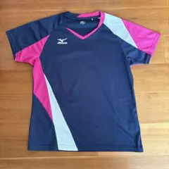 Mizuno バドミントンウェア 半袖 ネイビー/ピンク