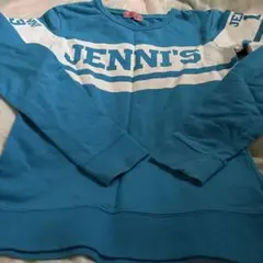 JENNI'S 青 ストライプ トレーナー