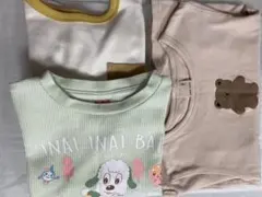 ユニクロ、petit main等　長袖Tシャツ3点セット　100cm