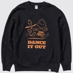 ユニクロ　スヌーピー　ピーナッツ　トレーナー　スウェット　チャーリーブラウン　黒