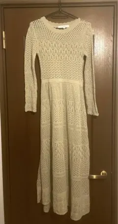 断捨離値下！ 【マーキュリーデュオ】透かし編み　ロングワンピ