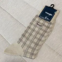 【新品】Wrangler メンズ ソックス 靴下 ベージュ 25-26cm