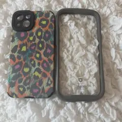 iFace Reflection 14 ケースグレー　ヒョウ柄ケース14もセット