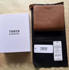 TAKEO KIKUCHI 二つ折り財布 ブラウン