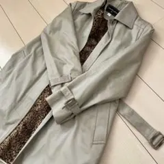 トレンチコート◎インナー取り外し可能◎ヴィンテージステンカラーシャンブレー生地