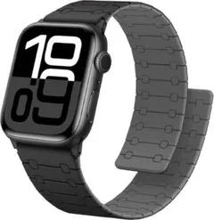 Apple Watch バンド マグネット式バンド　シリコン　ブラック&グレー