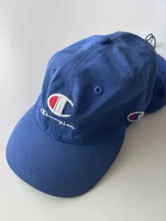 Champion 青 キャップ