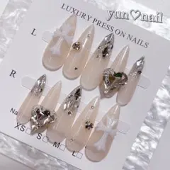 ネイルチップ‪‪❤︎‬ブラック 黒 量産型地雷韓国ワンホンイニシャル‬