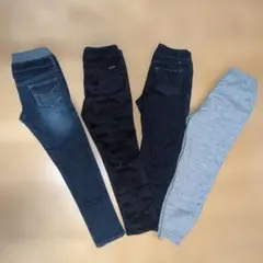 ロングパンツ 4点セット 130cm 裏起毛