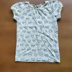 a.v.v 吹き出し柄 半袖Tシャツ パステルイエローのサムネイル