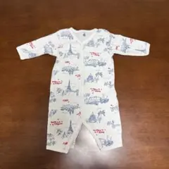 PETIT BATEAU 長袖 ロンパース パリ 3m